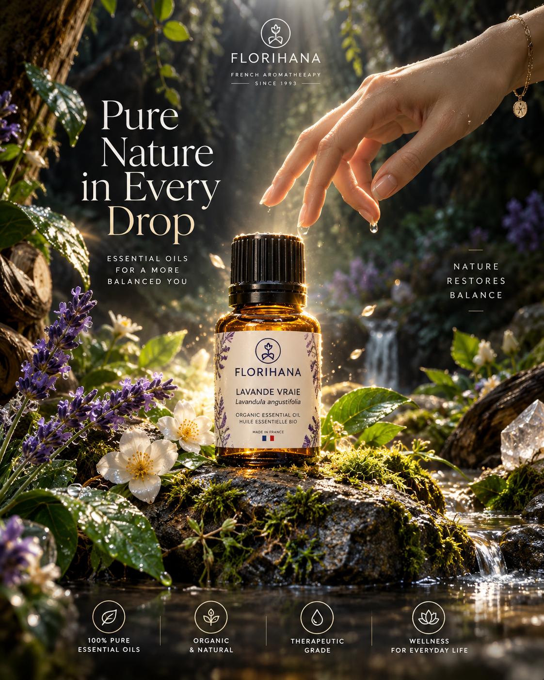 Essential Oil Advertising Ad concept AI Image Prompt ChatGPT | Luxury Botanical Campaign
