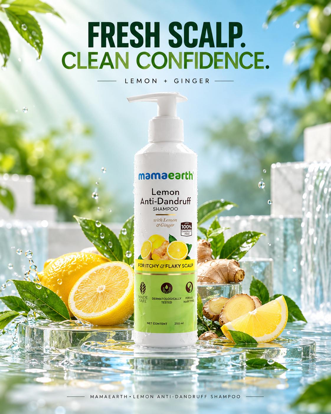 Shampoo Advertising Creative AI ads Prompt | Premium Skincare Product Campaign image design idea