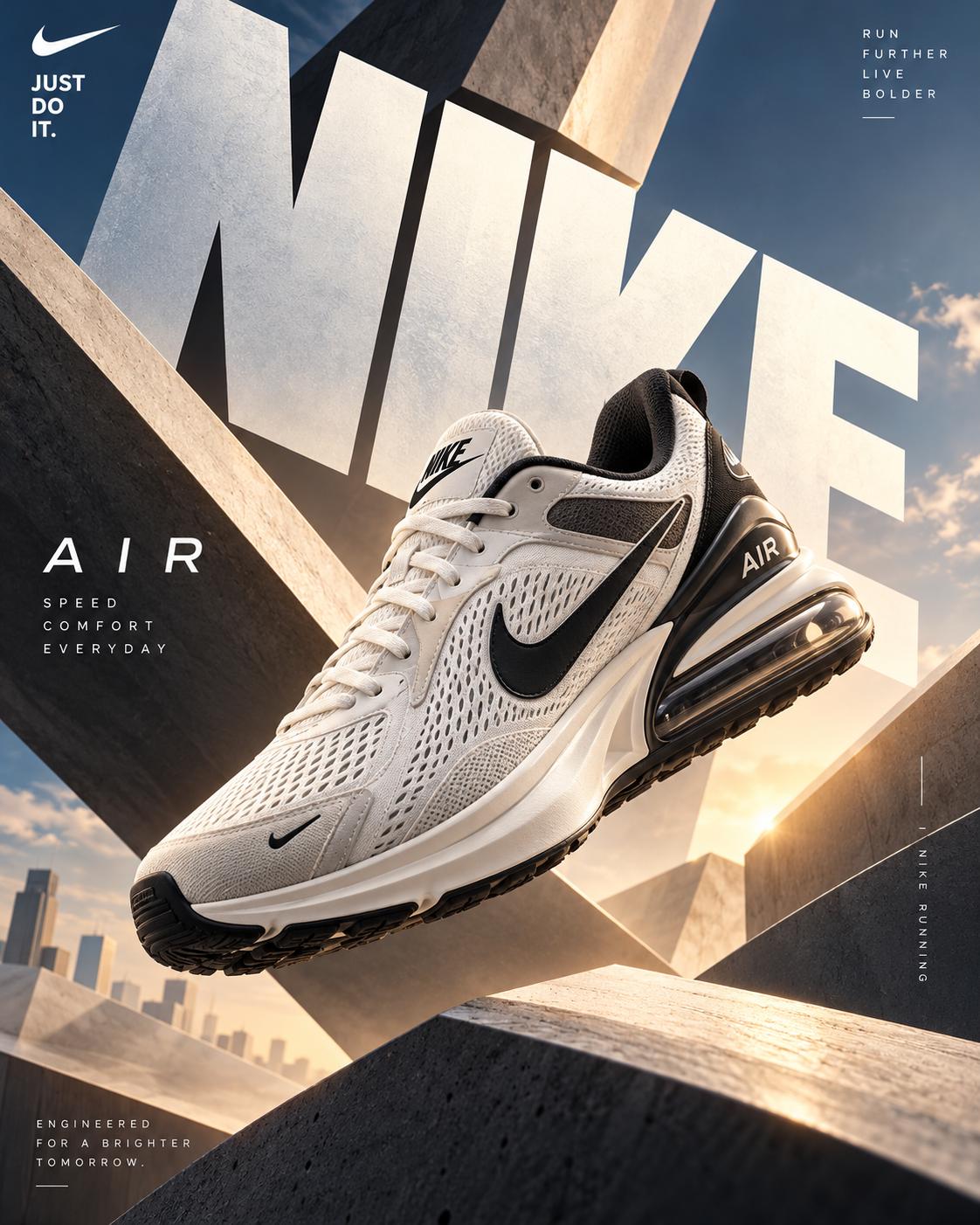 Running Shoe Product Advertising Poster AI Image Prompt – Premium Sports Campaign