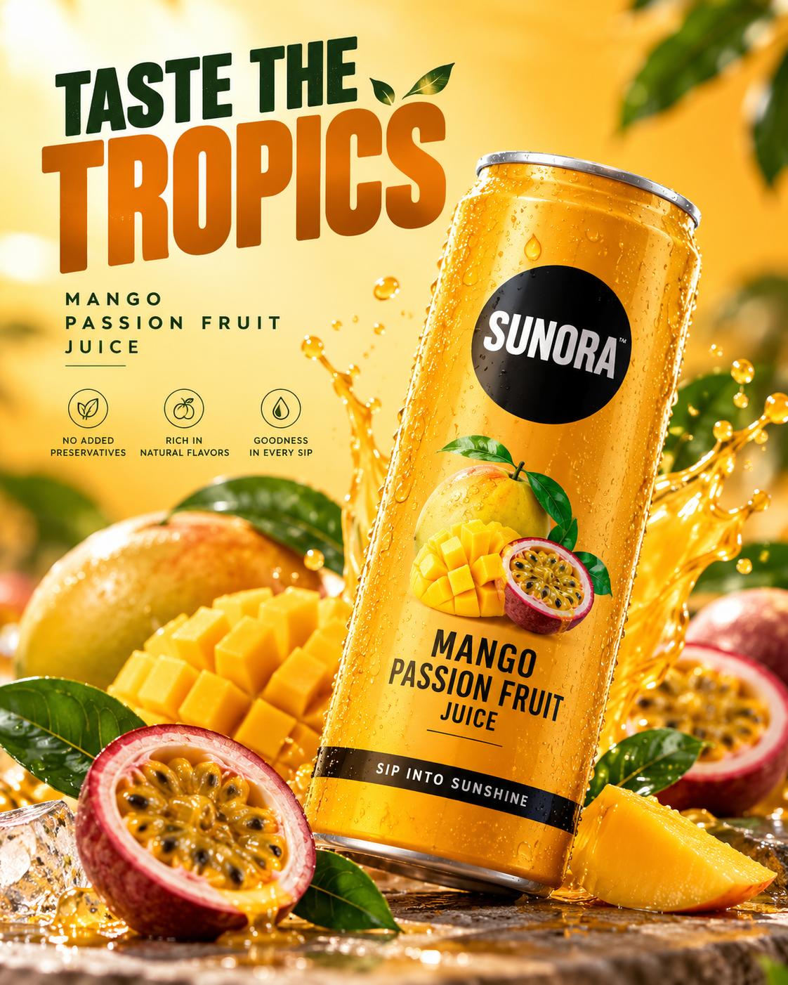 Lemon-Lime Beverage Advertising AI Image Prompt ChatGPT | Social Media Creative Design
