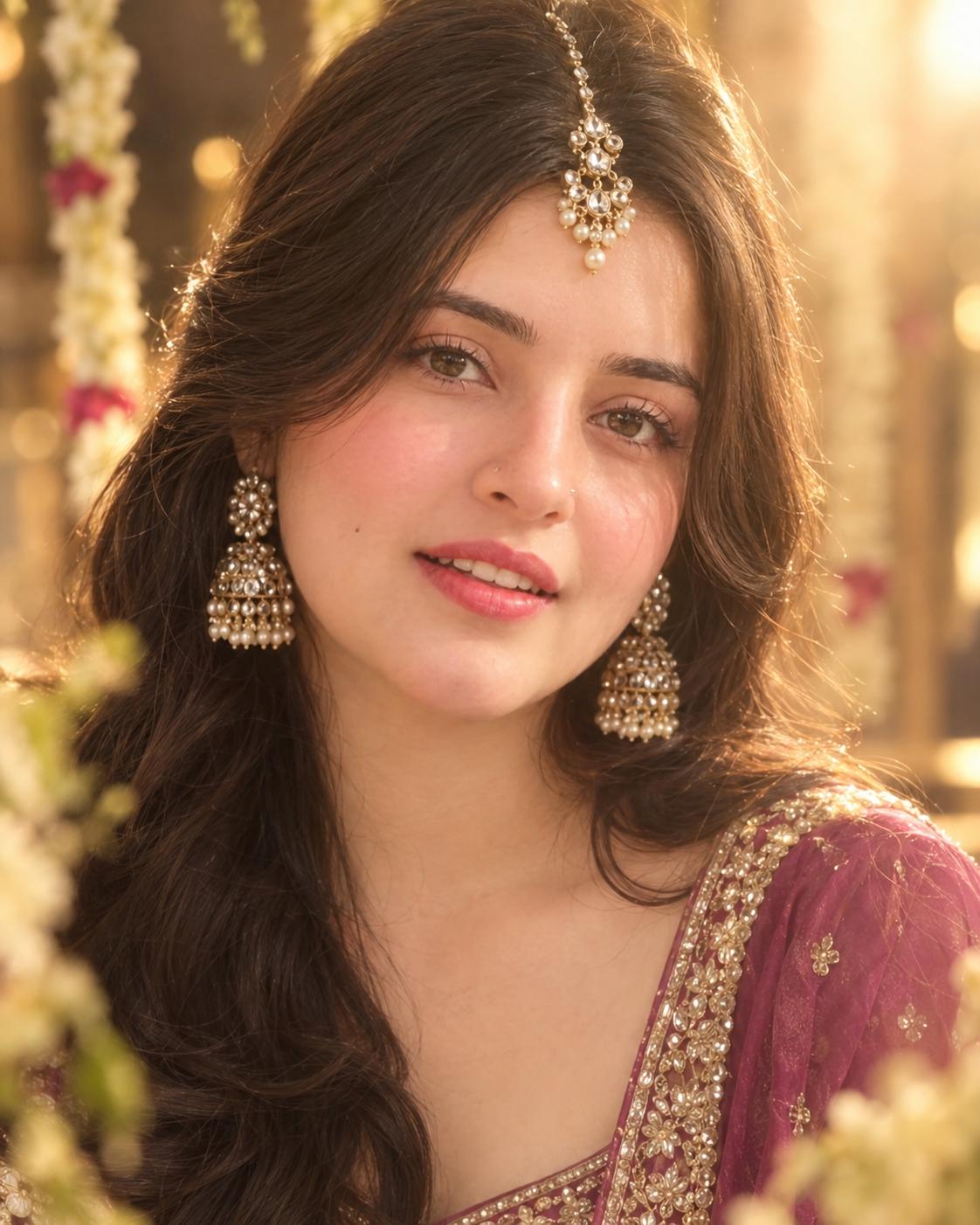 Bridal Beauty AI Image Prompt Gemini | Traditional Jewelry & Golden-Hour Cinematic Glow