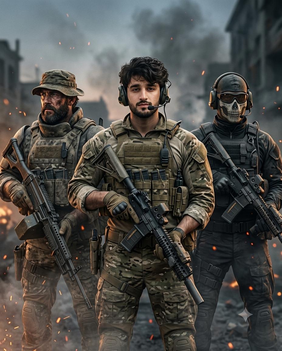 Military Squad Warzone Poster AI Image Prompt | Cinematic Tactical Game Style